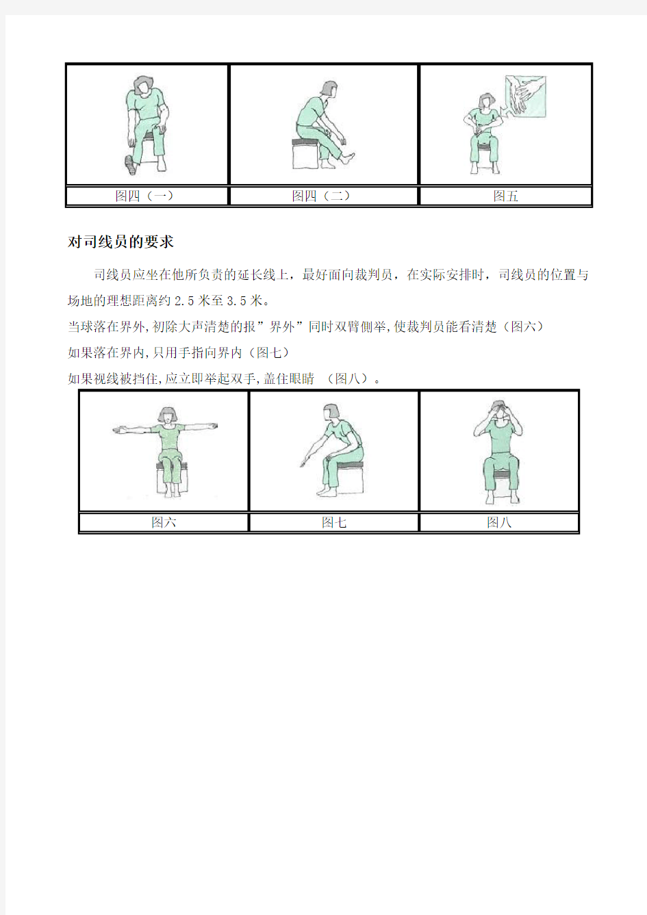 羽毛球比赛裁判手势图解