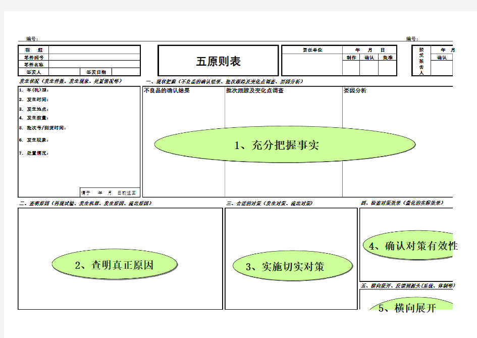 问题调查报告书(五原则表)