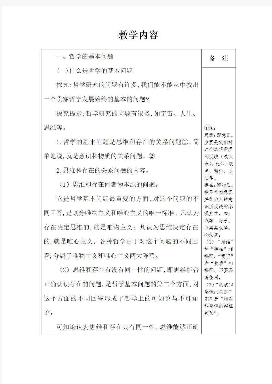 哲学的基本问题分析