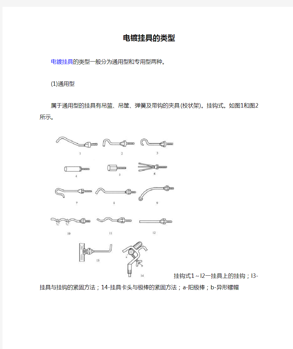 电镀挂具的类型