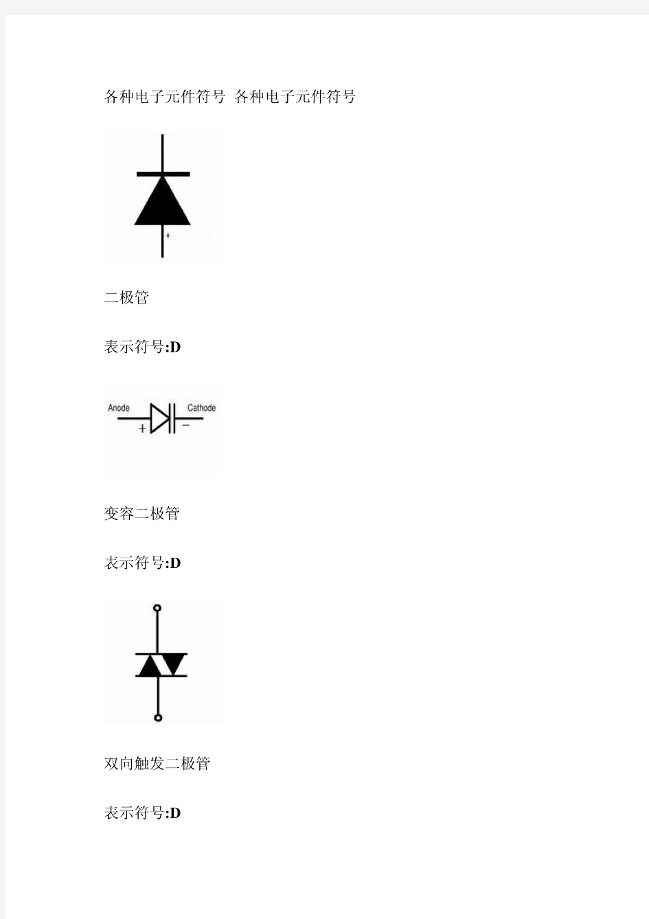 电子元件符号大全(★真正免费下载)