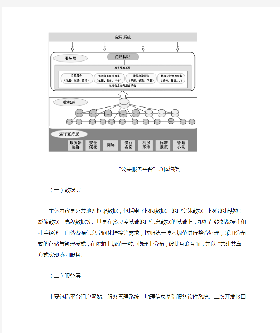 全国地理信息公共服务平台建设