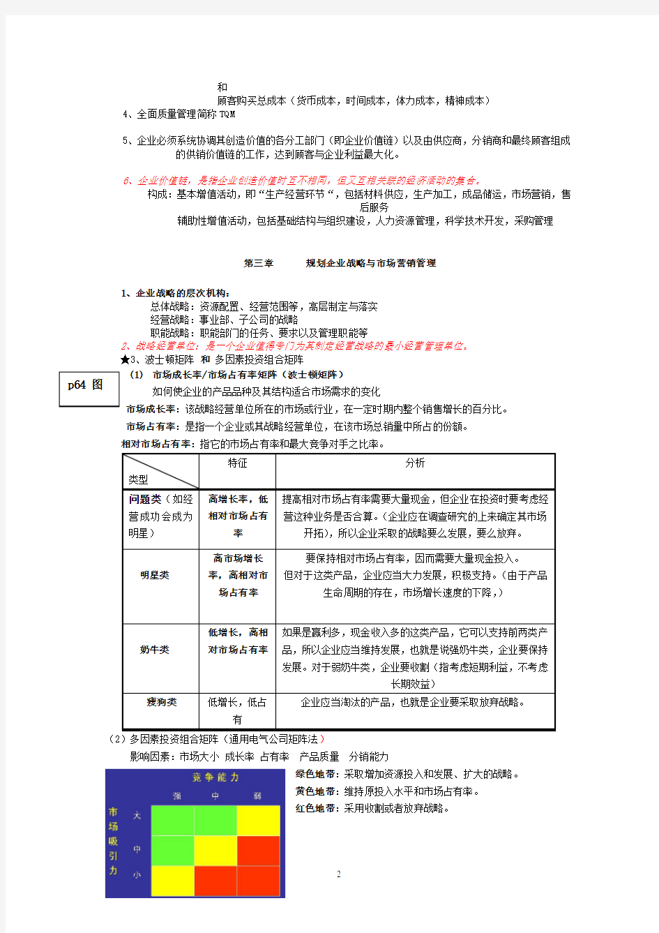 市场营销学-重点知识点汇总--最新版