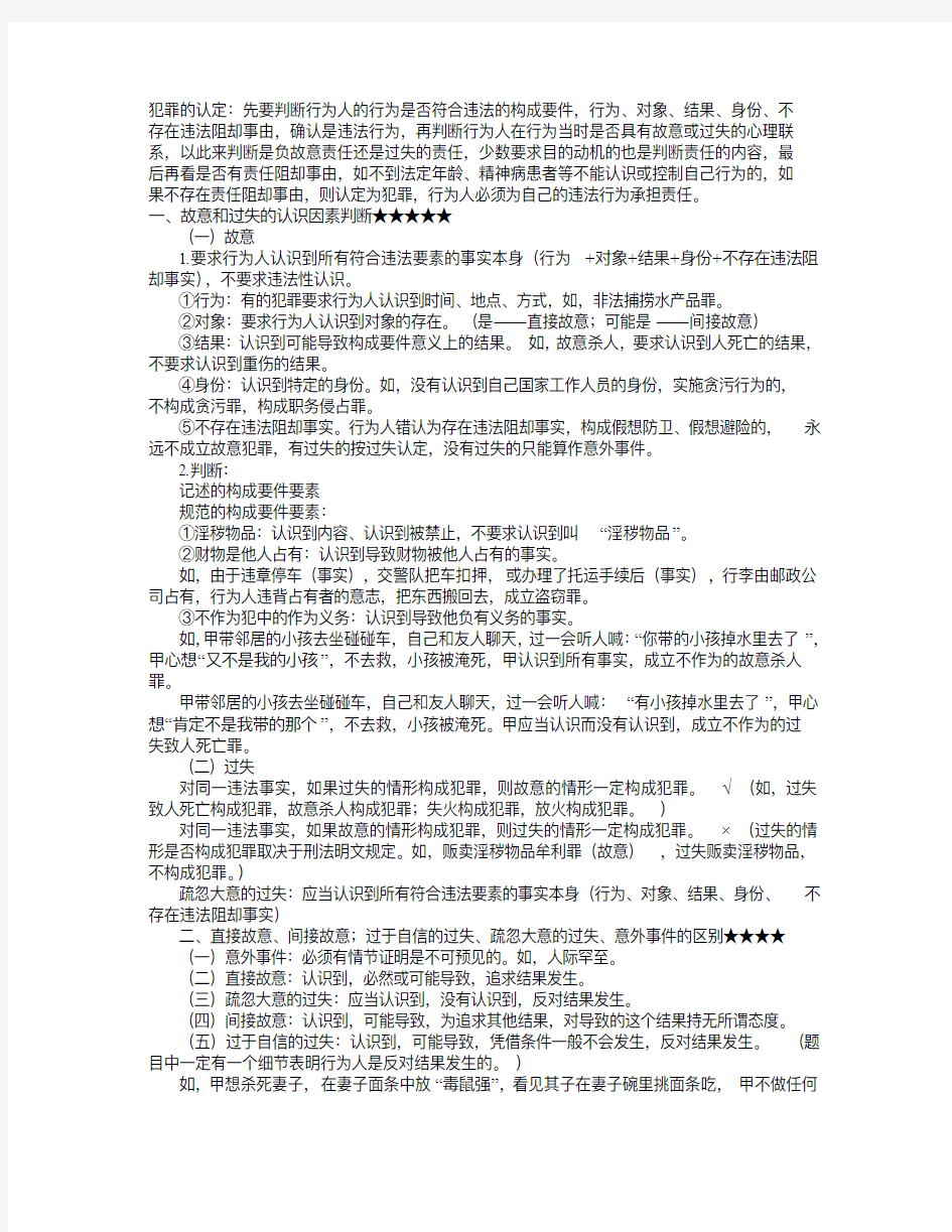 刑法总则知识点整理