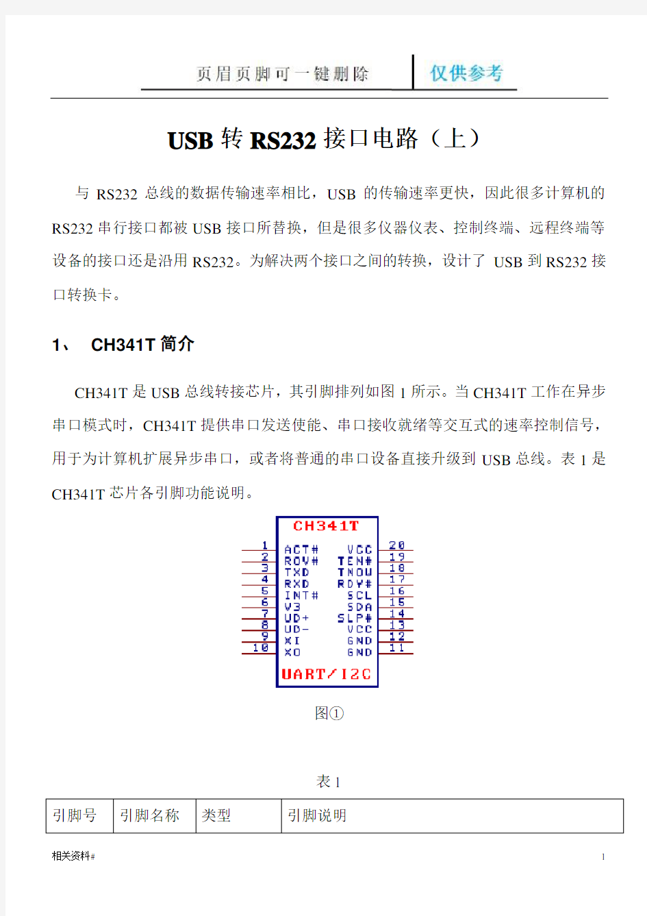 USB转RS232接口电路图(上)(一类特选)