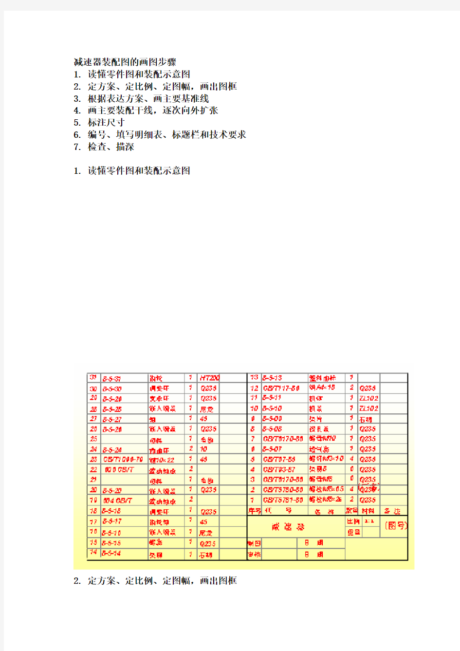 减速器装配图