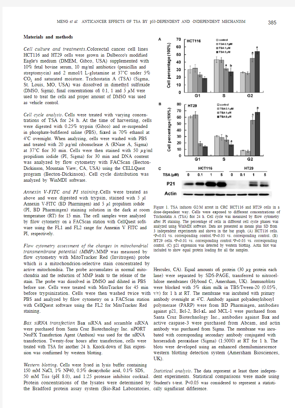 ONCOLOGY REPORTS-colon cancer