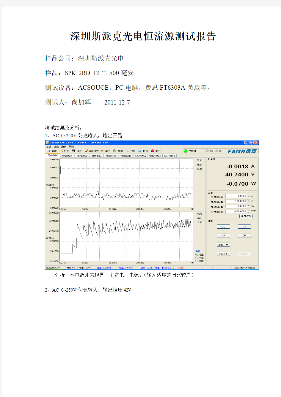 LED驱动测试报告