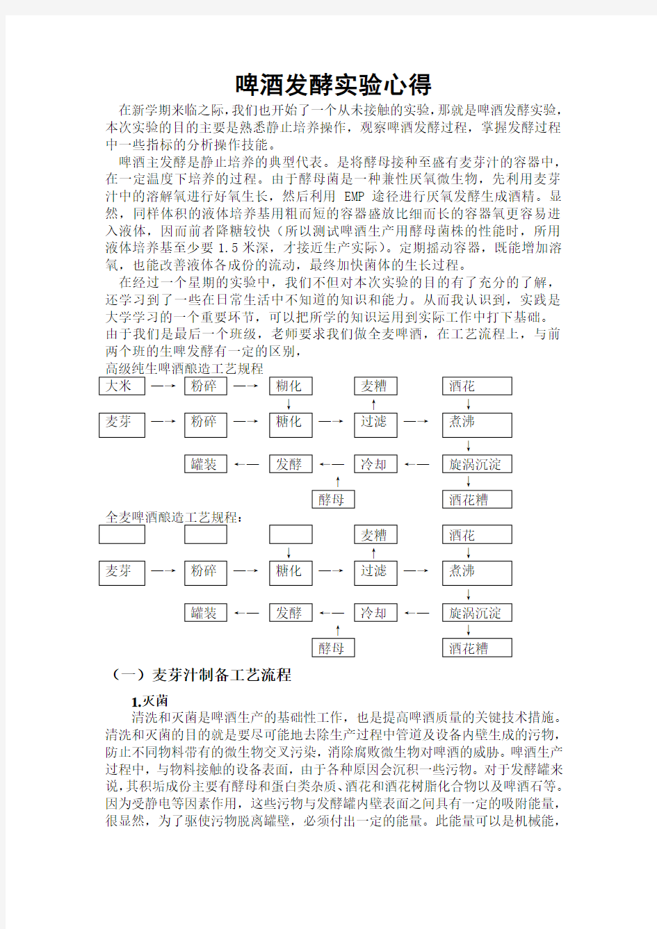 啤酒酿造心得