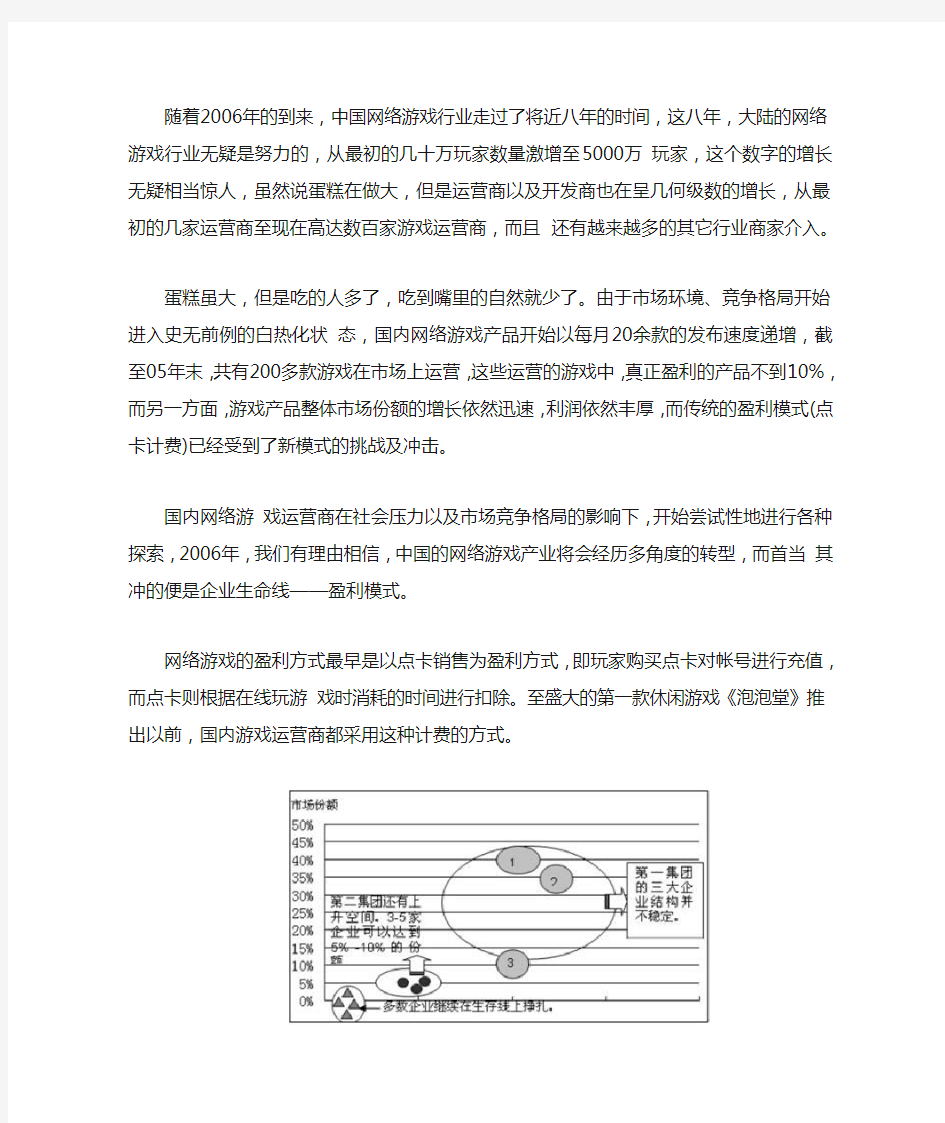 网络游戏盈利模式演变与创新