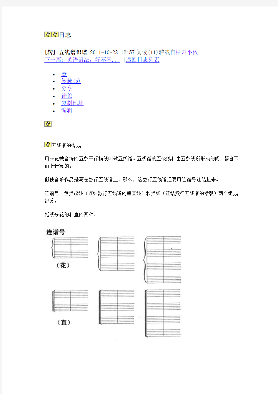 五线谱识谱