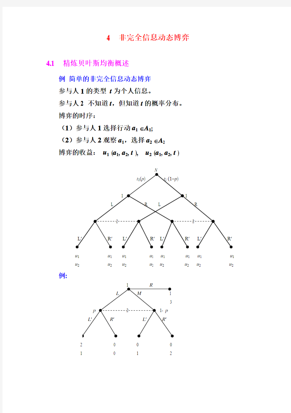 博弈论第四章