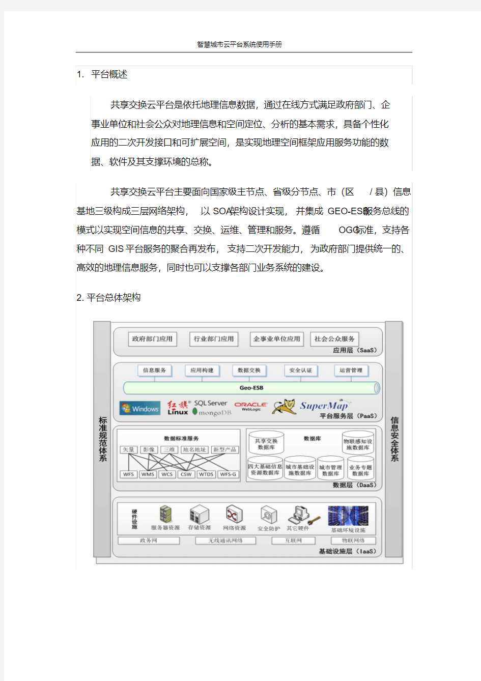 智慧城市云平台系统使用手册