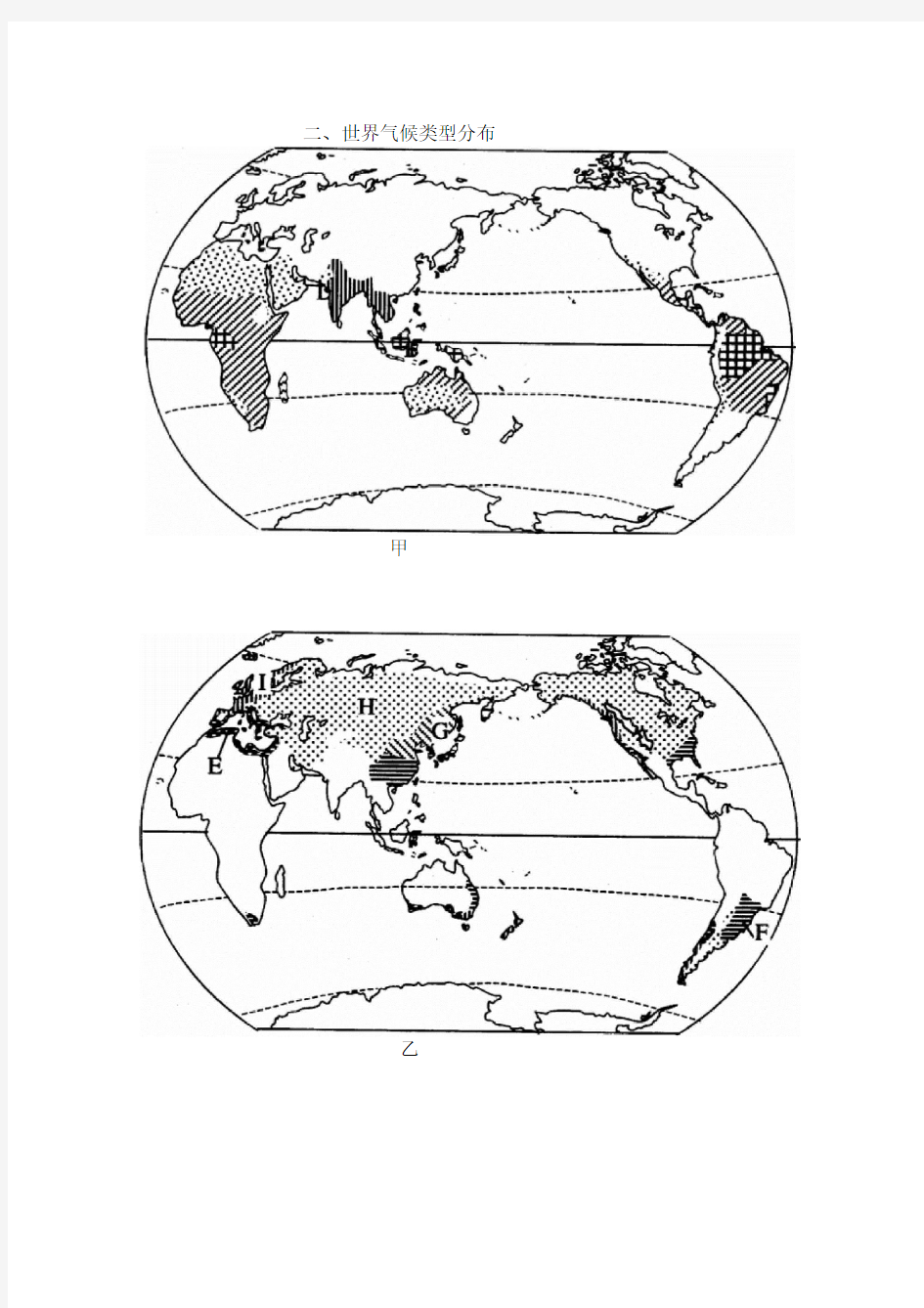 全球气候类型分布、特点及成因(表格)
