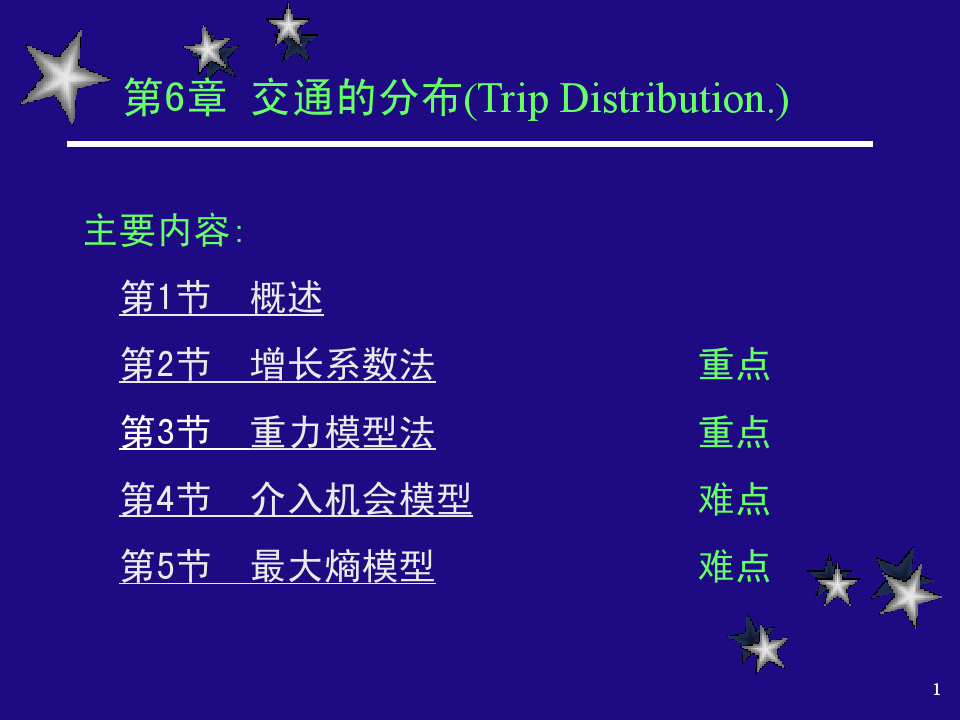 北京交通大学交通规划原理课件第6章_交通的分布