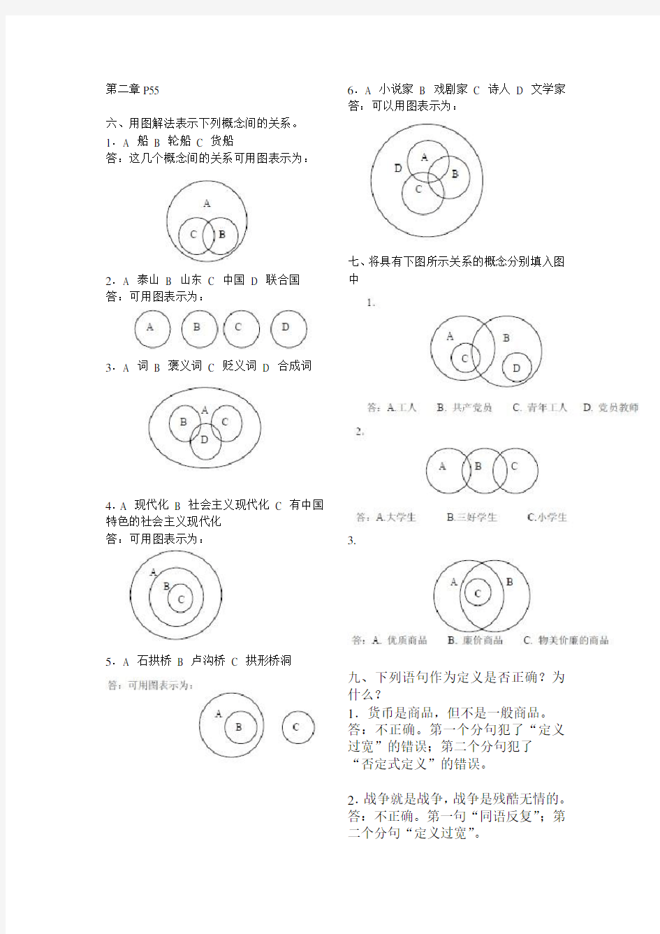 整理后·逻辑学 重点题