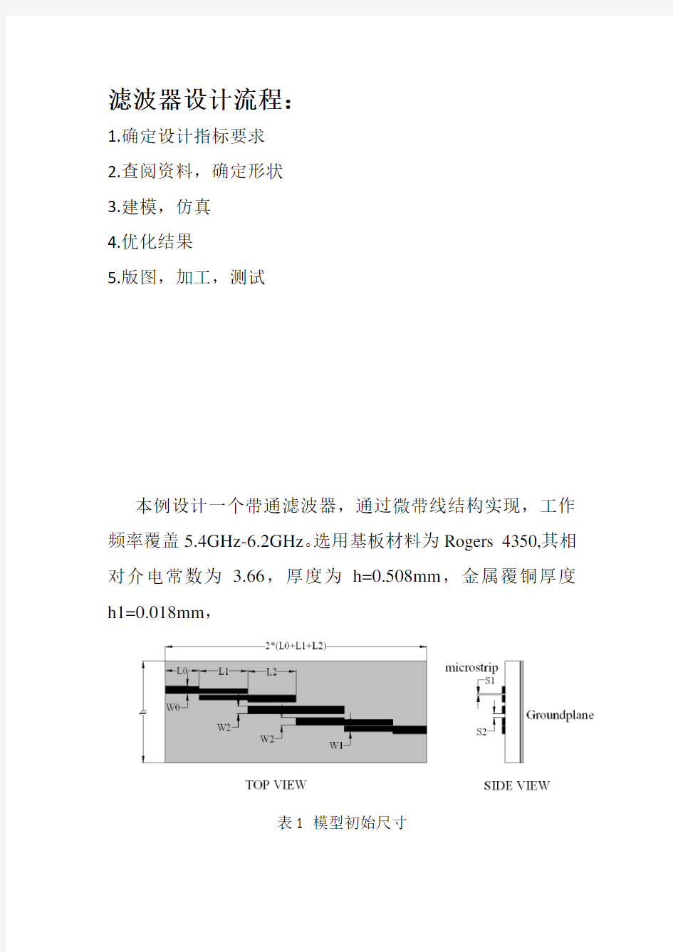 基于HFSS的滤波器设计流程