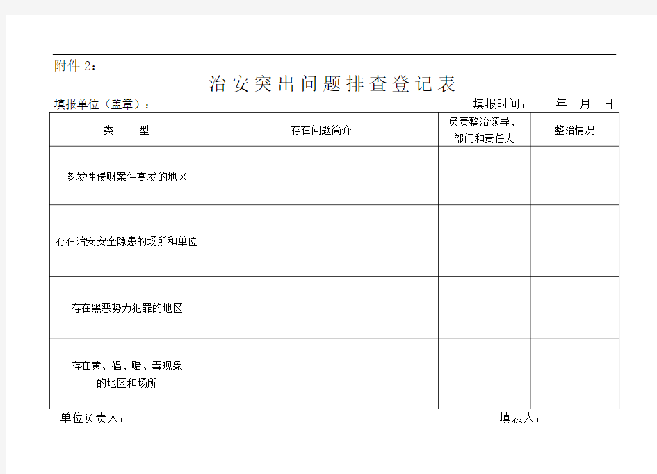 矛盾纠纷排查表62460