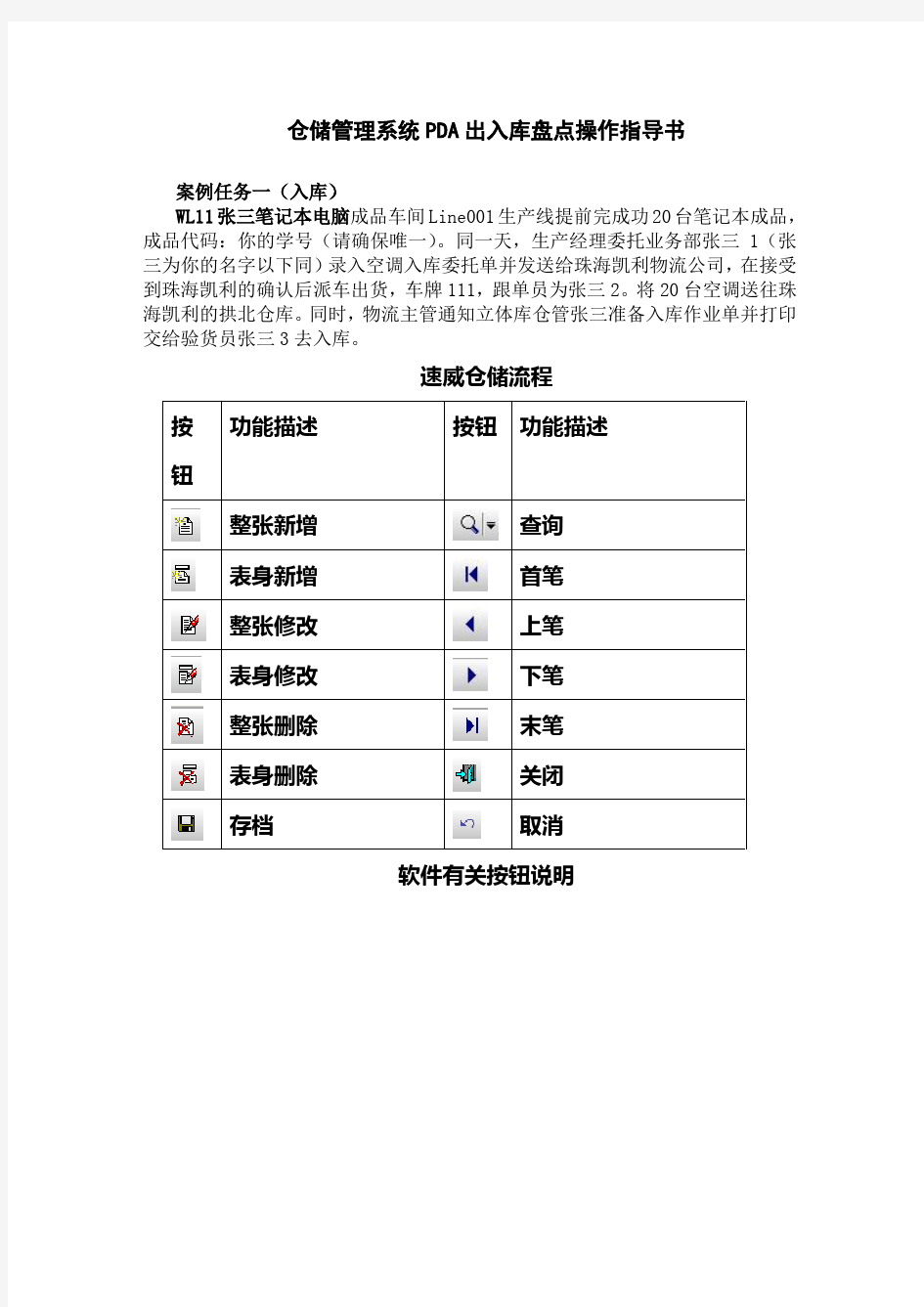 仓储管理系统PDA出入库盘点操作指导书