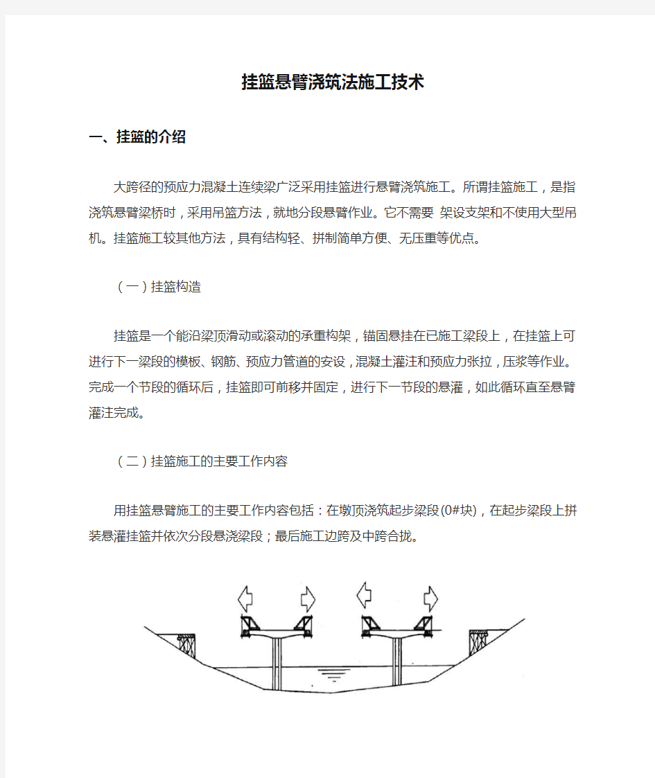 挂篮悬臂浇筑法施工技术