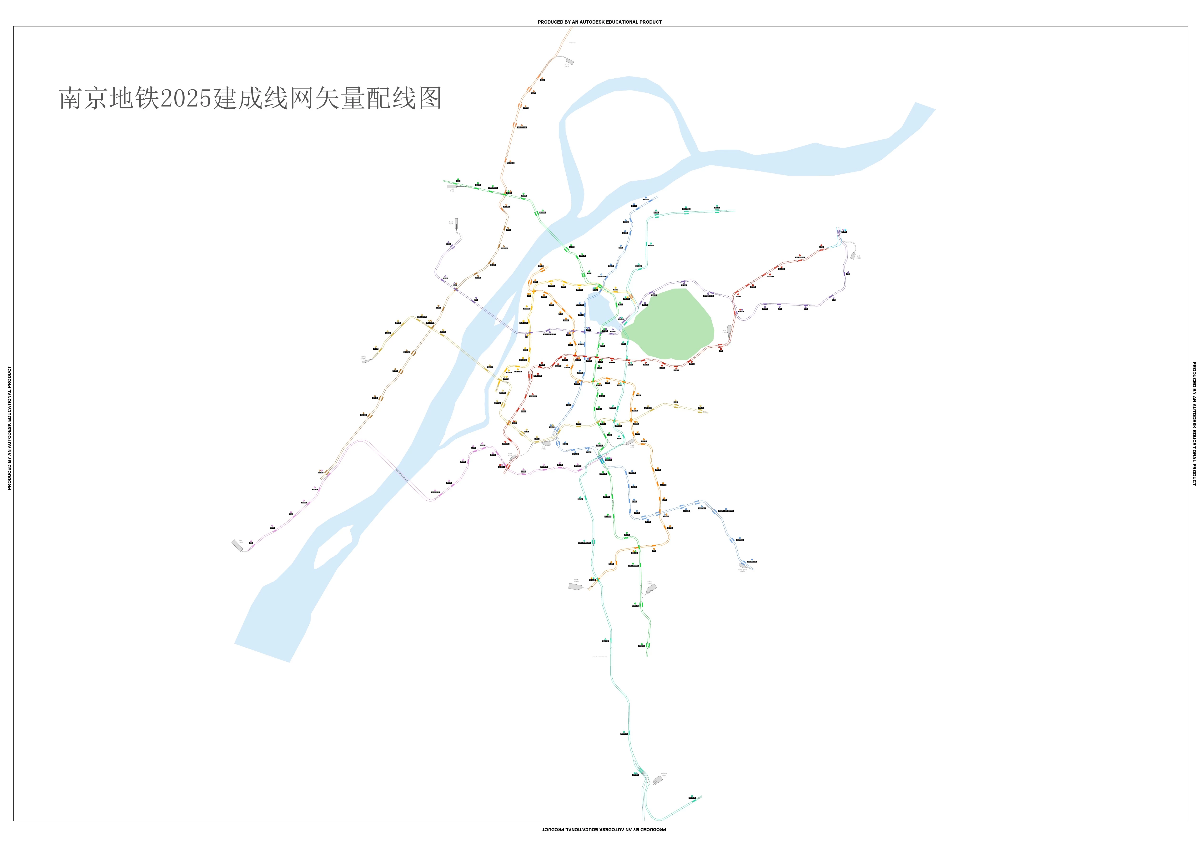南京地铁2025年线网配线图