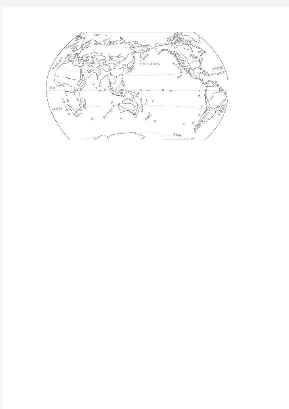 世界气候类型填空图