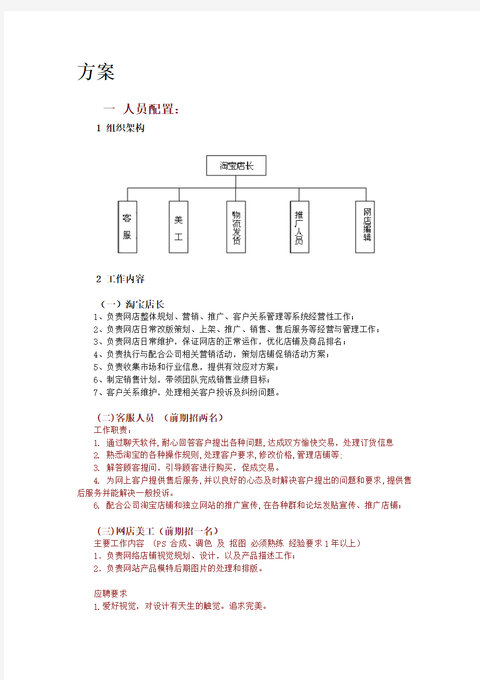 淘宝运营方案