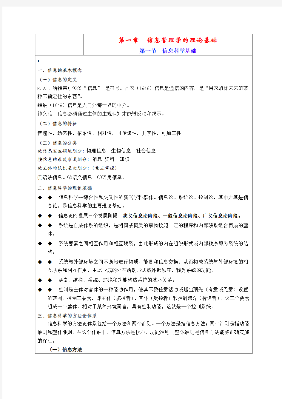 武汉大学《管理信息系统》考研重点笔记