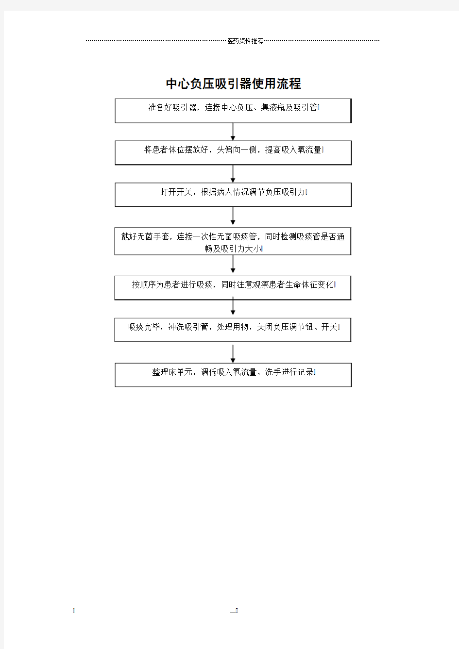 中心负压吸引器使用流程精编版