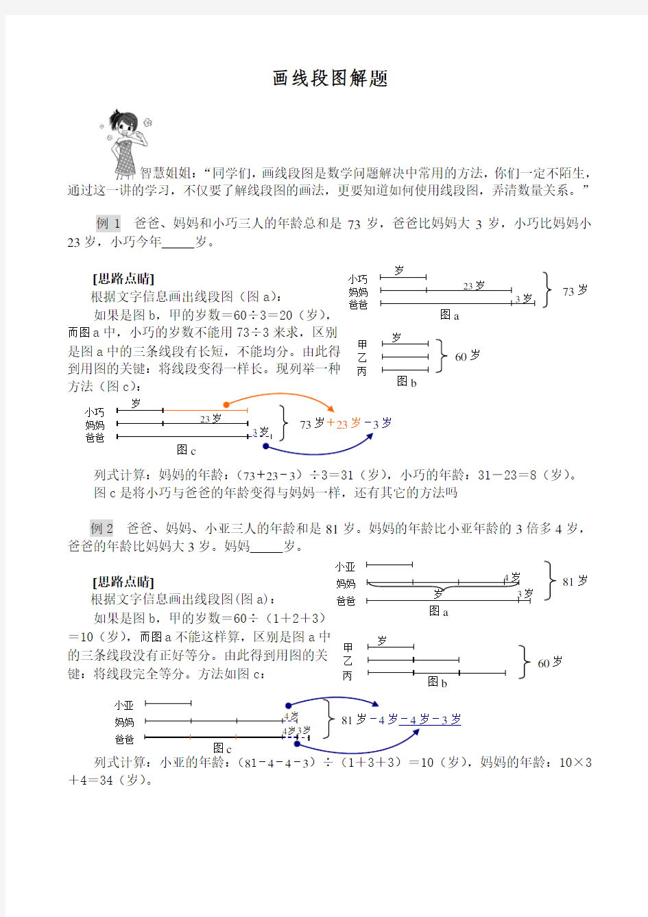 数学思维训练画线段图解题