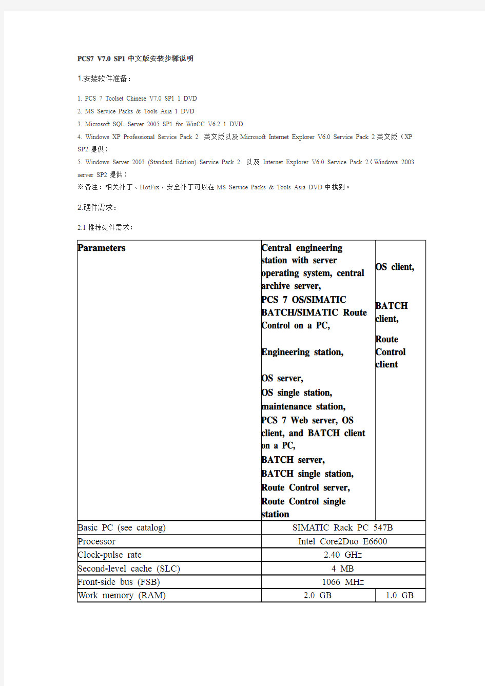 pcs7 安装方法