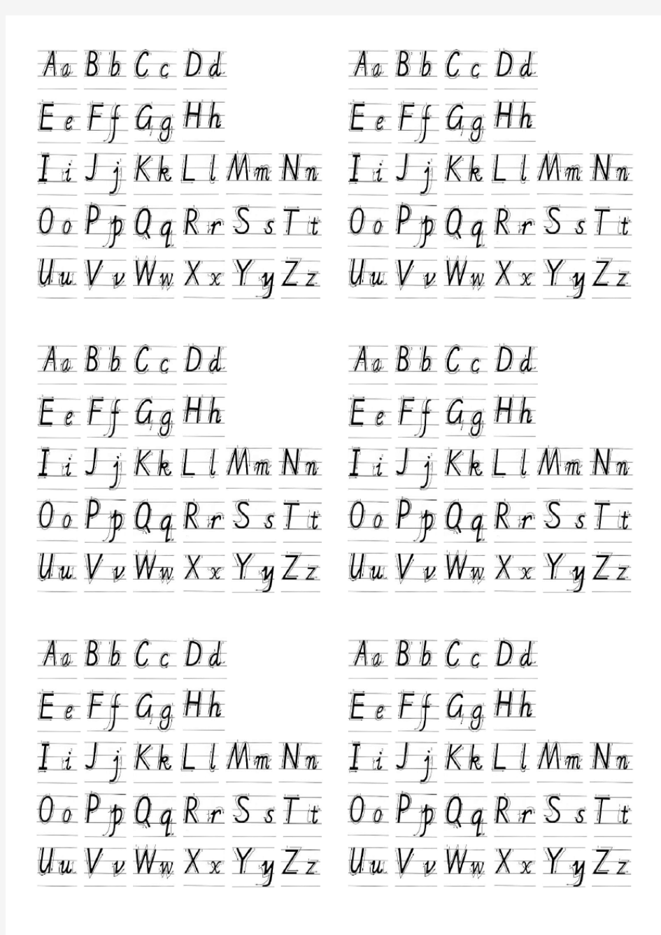 26个英语字母大小写格式