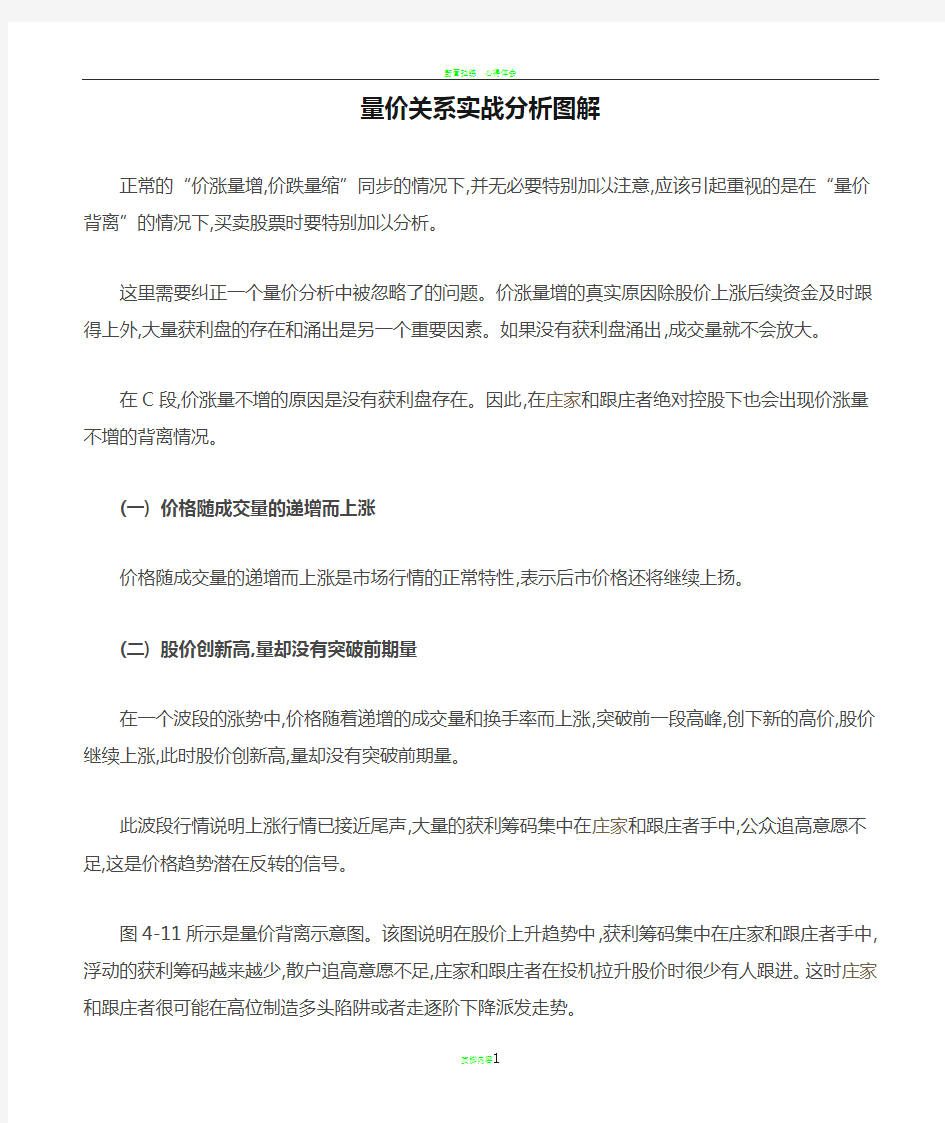 量价关系实战分析图解