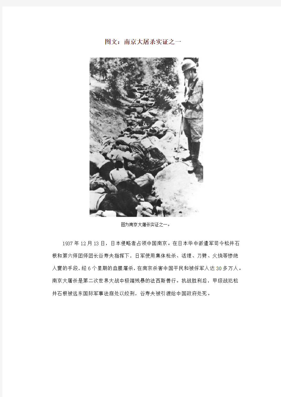 南京大屠杀资料