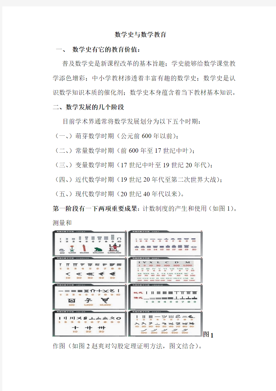 数学史与数学教育