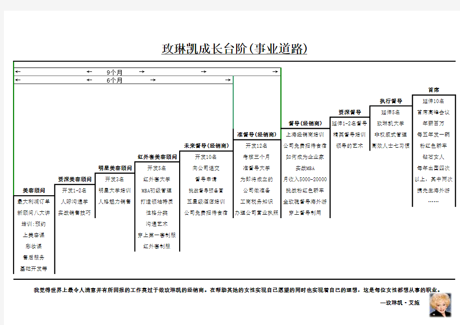 玫琳凯成长台阶(事业道路)