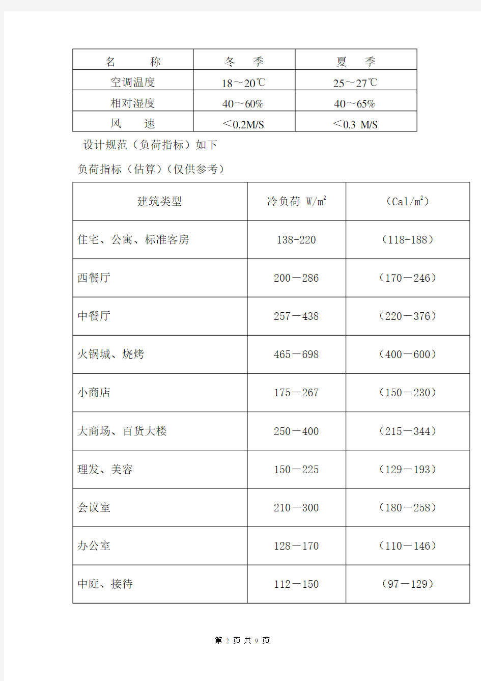 中央空调方案设计说明