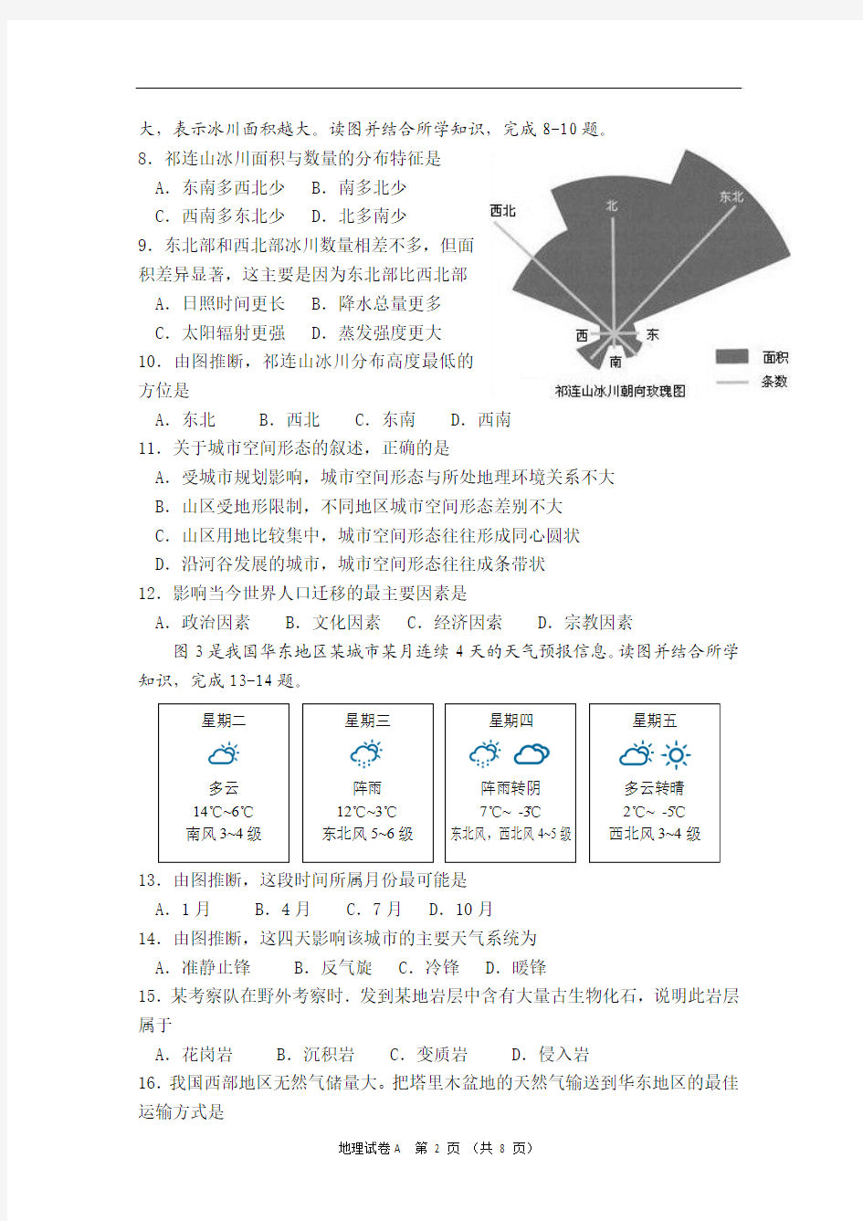 2014年6月广东省普通高中学业水平考试试卷(地理)