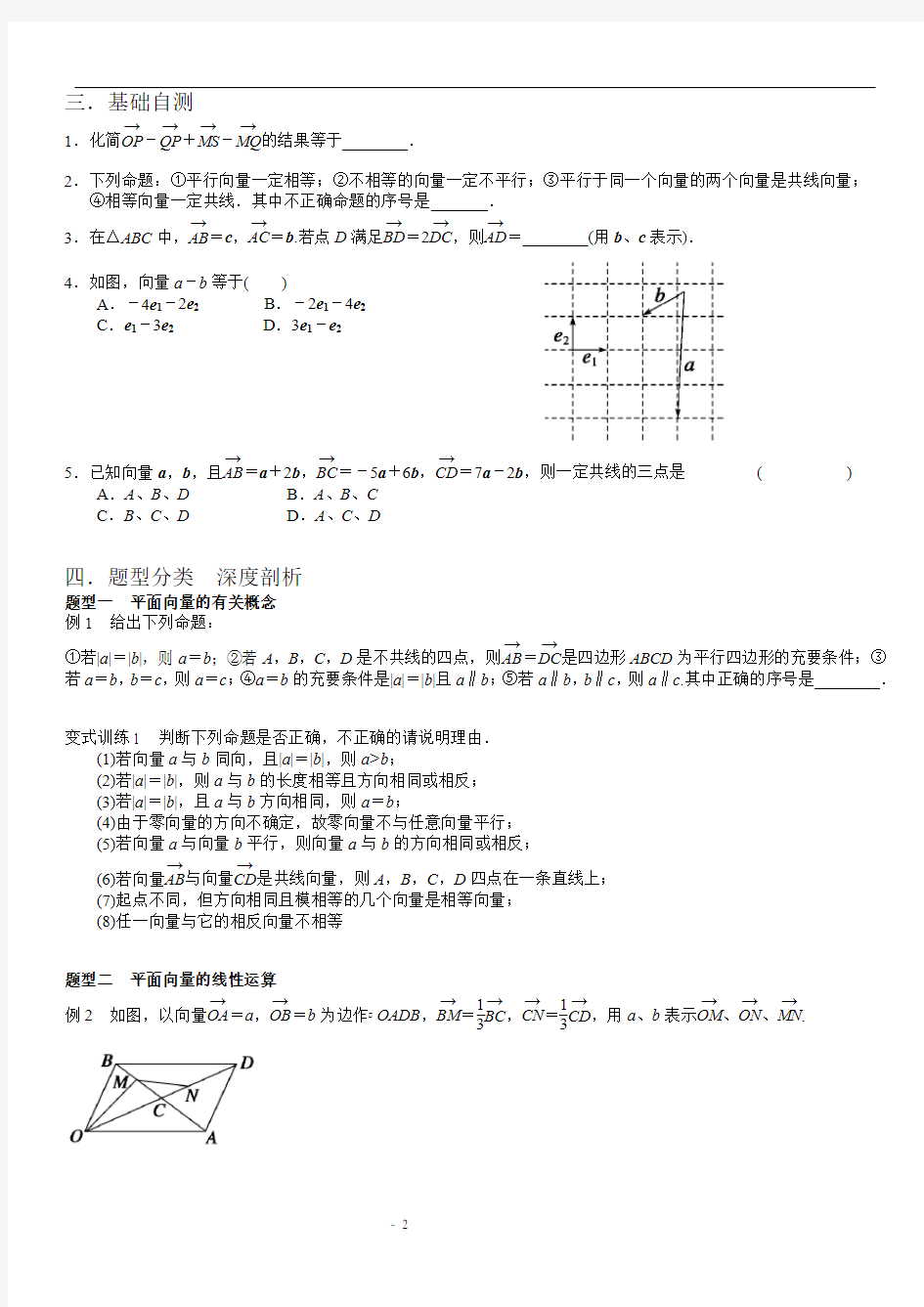 (完整版)高中数学-平面向量专题