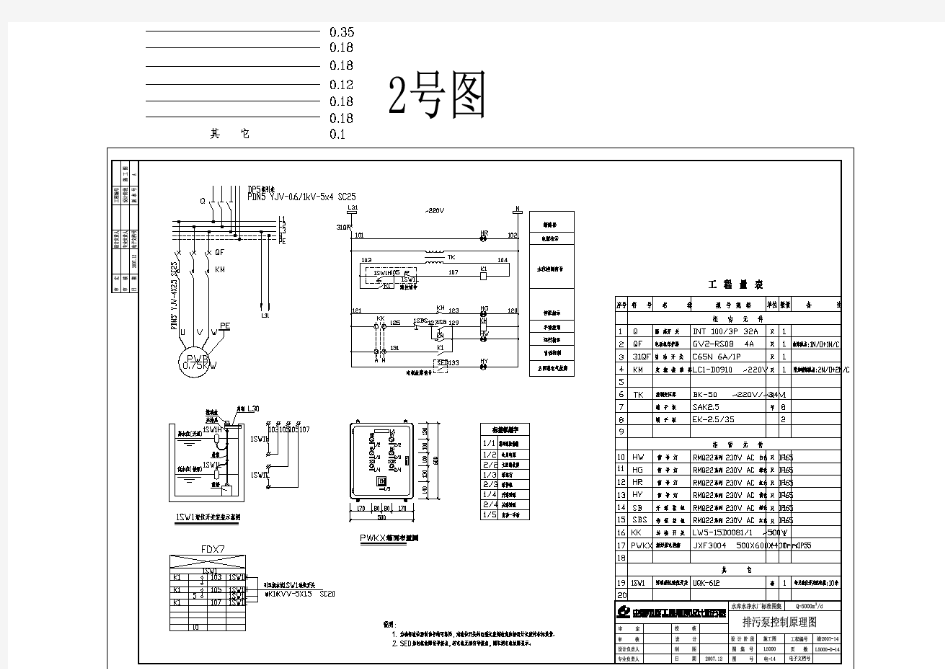 排污泵控制原理图