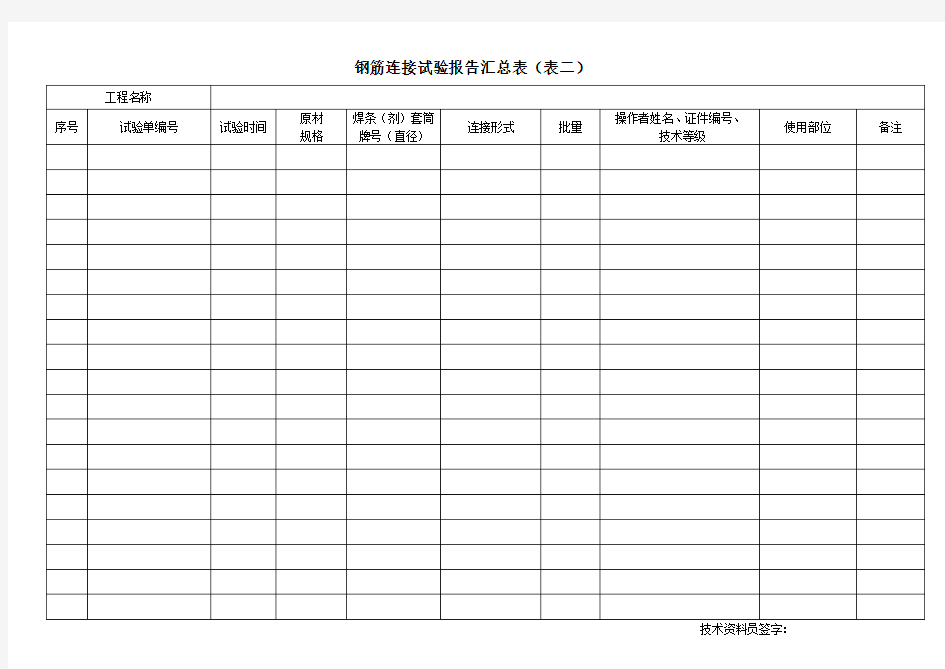 建筑材料台账汇总表