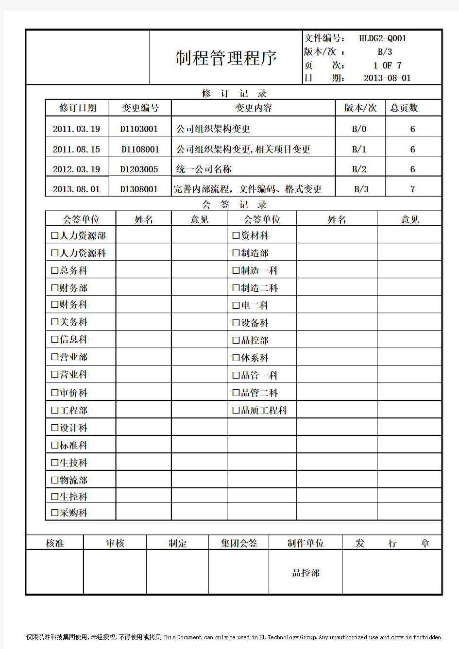 制程管理程序