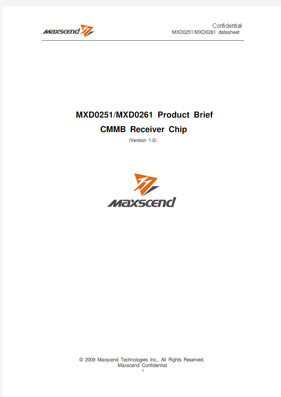 MXD0251+MXD0261 Product Brief