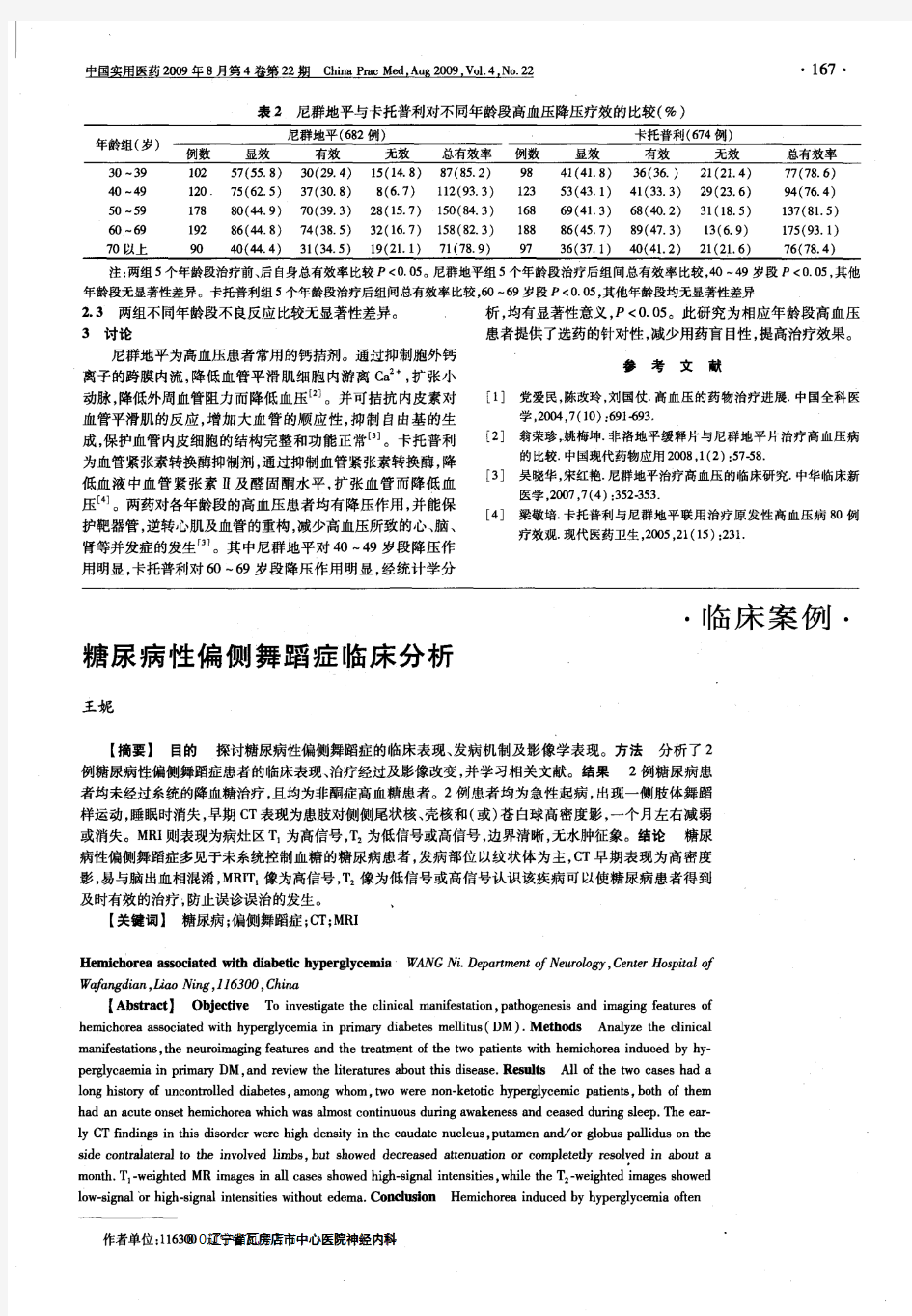 糖尿病性偏侧舞蹈症临床分析