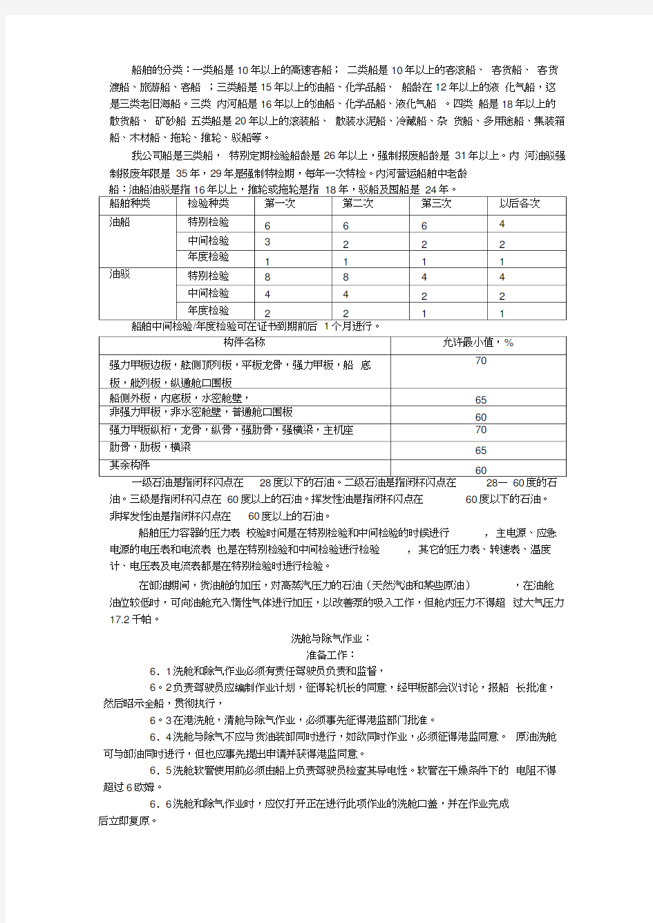 船舶的杂项知识