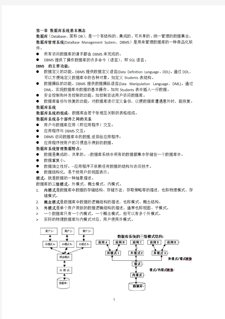 (完整版)郑州大学数据库原理终极总结版