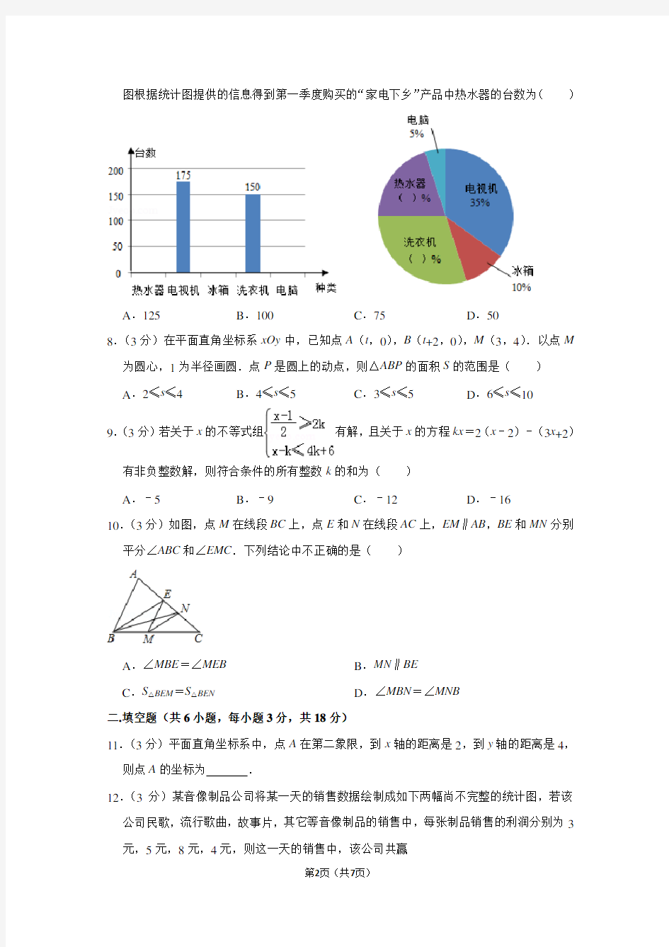 湖北省武汉市洪山区七年级(下)期末数学试卷