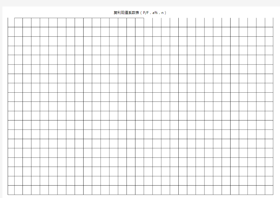 复利现值系数表(pf)