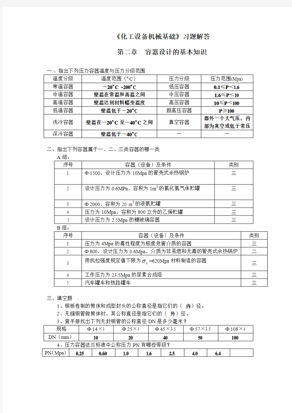 化工设备机械基础习题解答容器设计的基本知识指出