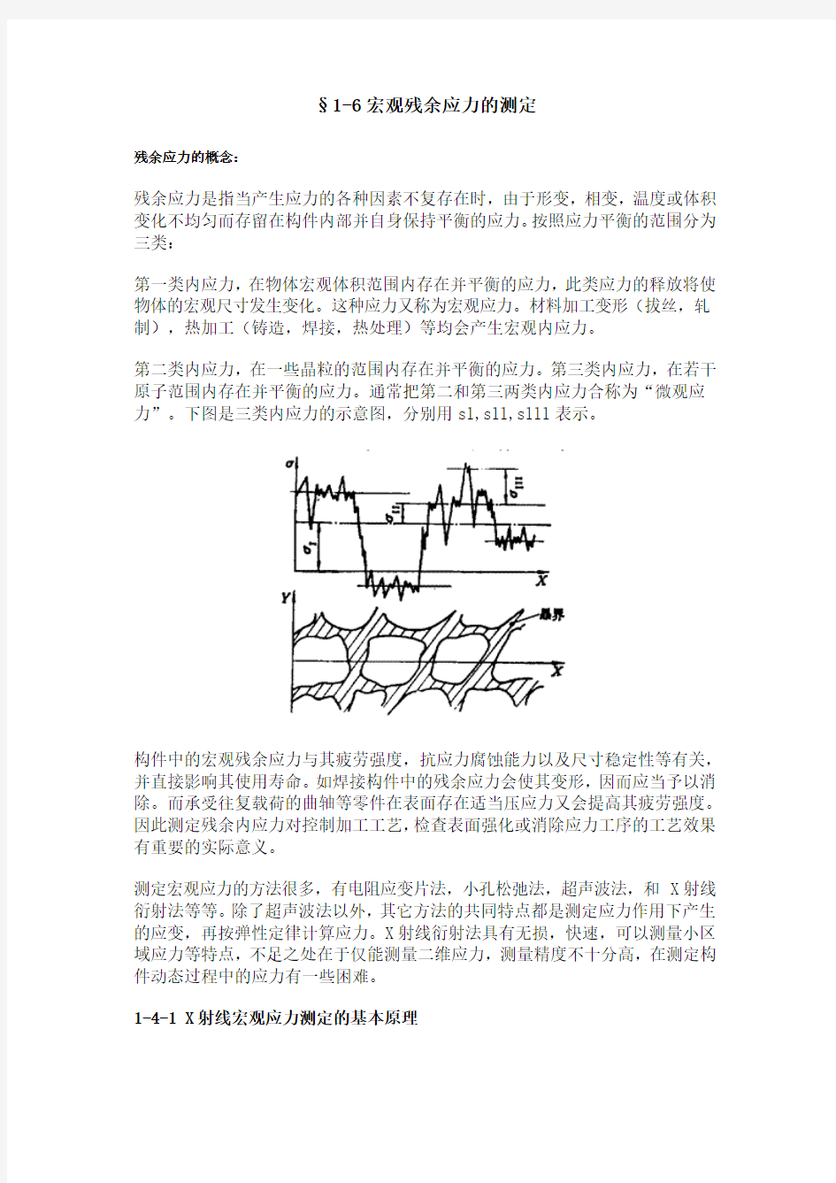 X射线应力测定方法